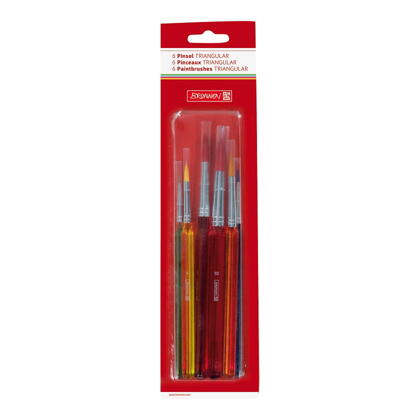 Pintslite komplekt 6tk/pk sünteetilise karvaga, Brunnen /12