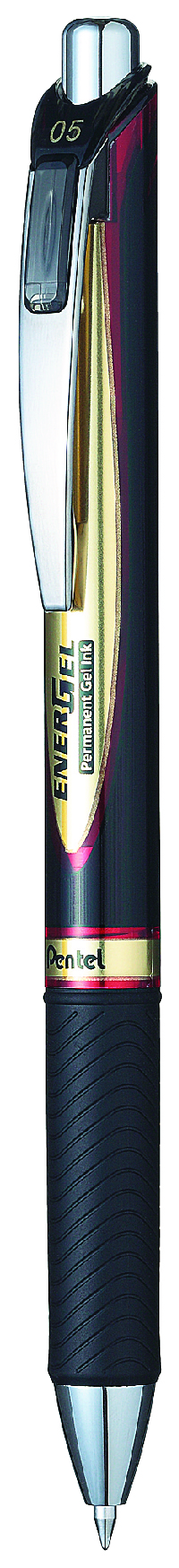 Geelpliiats lülitiga EnerGel 0,5 punane, Pentel 12/576 EOL