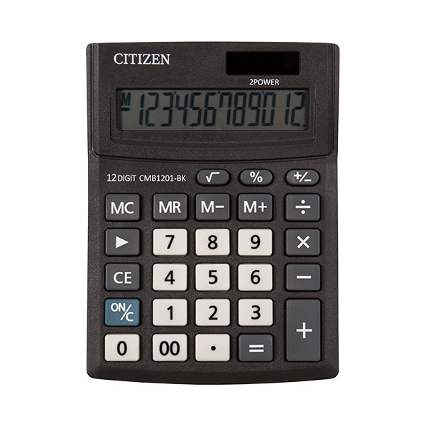 Kalkulaator Citizen CMB1201-BK Business lauale 2-toitega 12 kohta