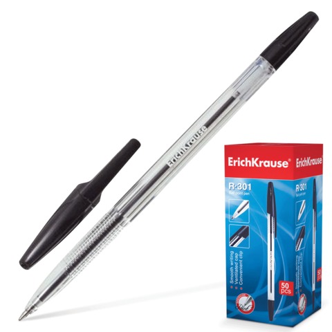 Pastapliiats Erich Krause R-301 Classic korgiga 1,0mm must / 50