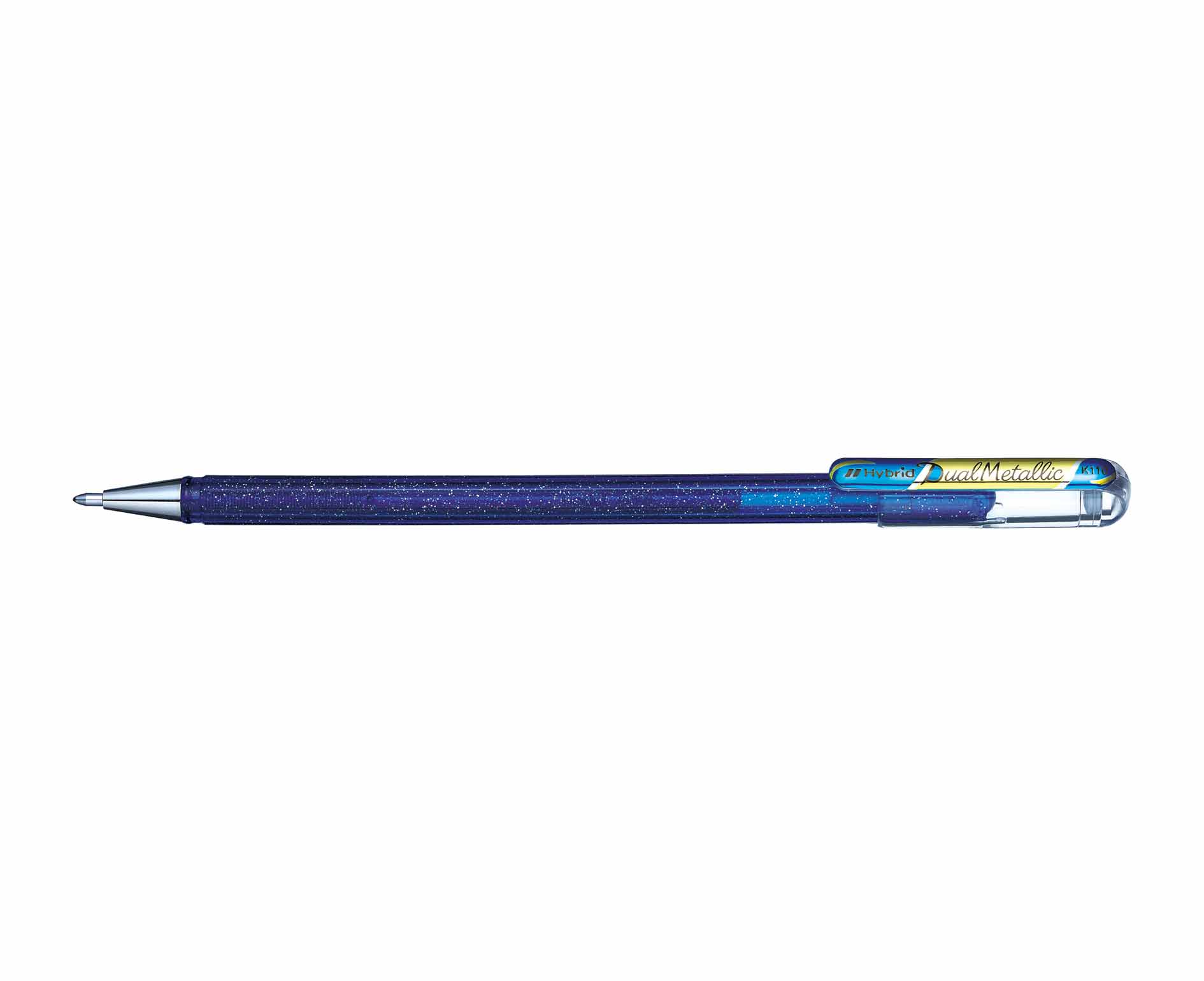 Geelpliiats Hybrid DualMetallic Glitter 1mm sinine kuldsega, Pentel/12/576