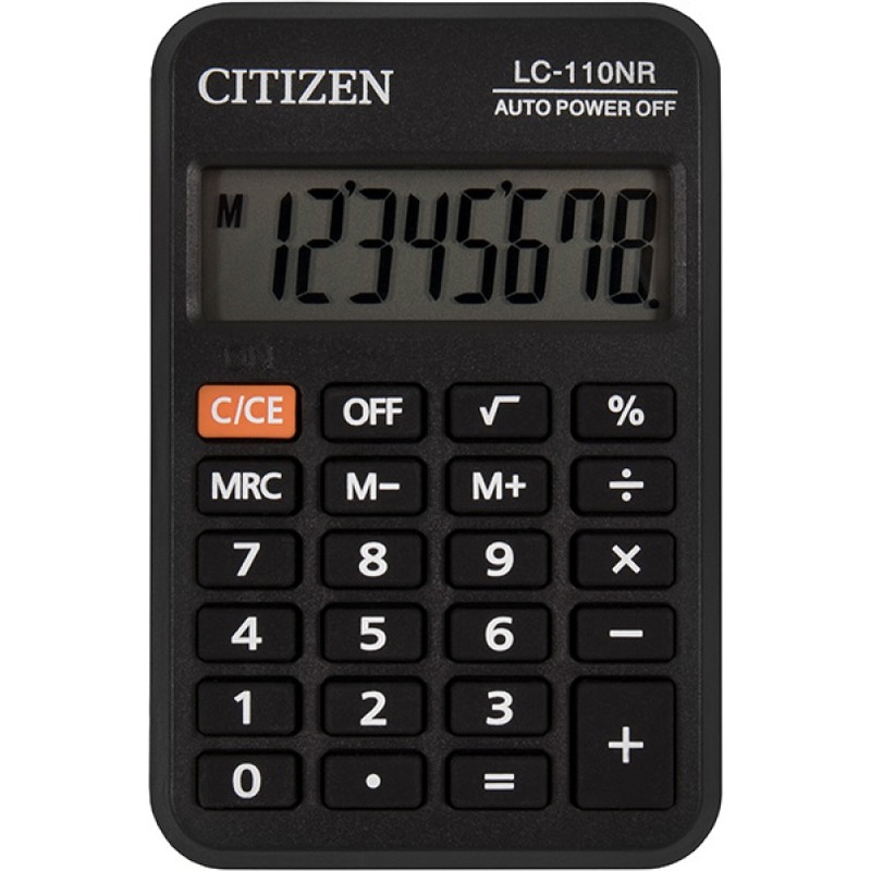 Kalkulaator Citizen LC-210NR tasku must/40