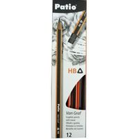 Harilik pliiats 12xHB Van Graf kolmetahuline kustukummiga, Patio /12/1440