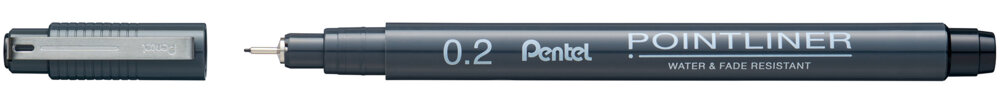 Tindipliiats Pointliner 0,2mm must, Pentel /12