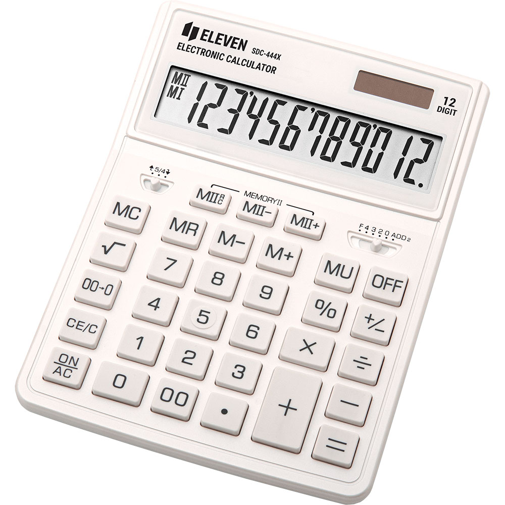 Kalkulaator Eleven SDC-444S, 199x153x31mm, lauale valge 10/40