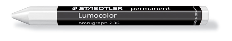 Kriit valge permanentne Lumocolor Omnigraph, Staedtler /12