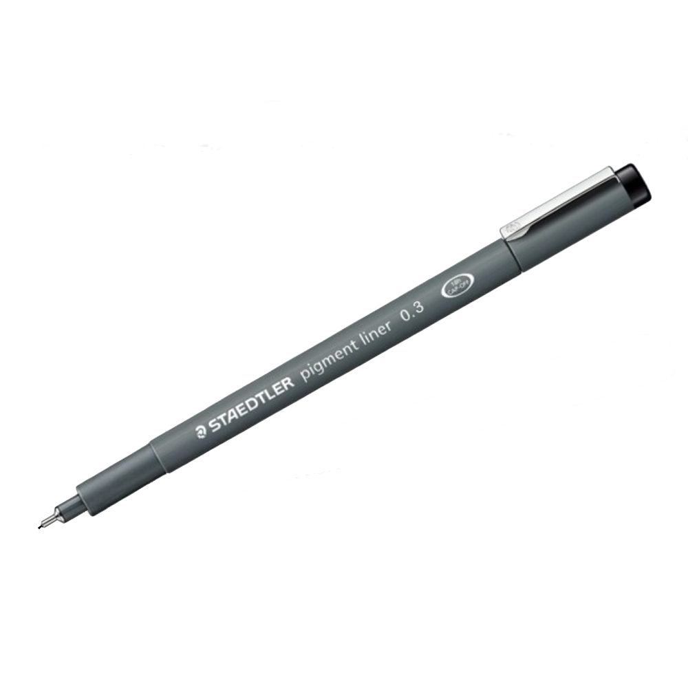 Tindipliiats Pigment Liner 0,3mm must, Staedtler /10