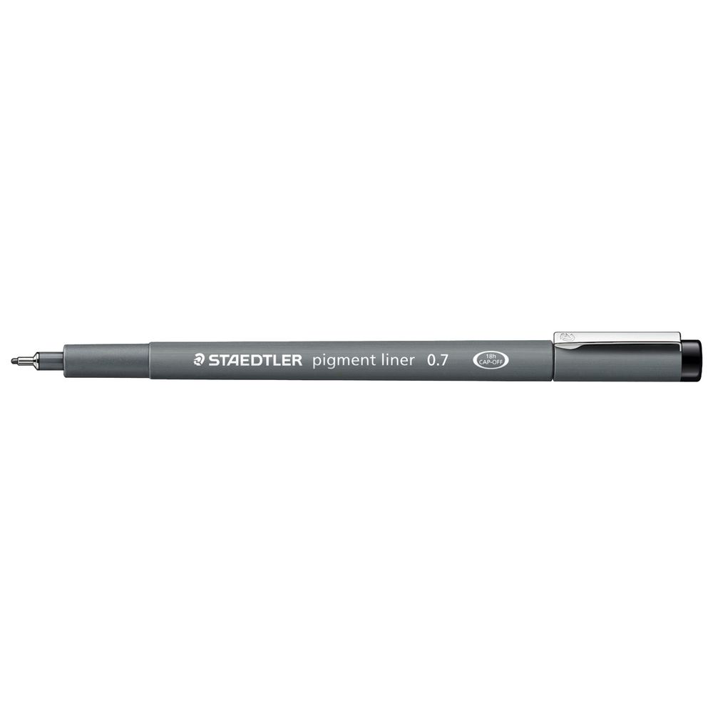 Tindipliiats Pigment Liner 0,7mm must, Staedtler /10