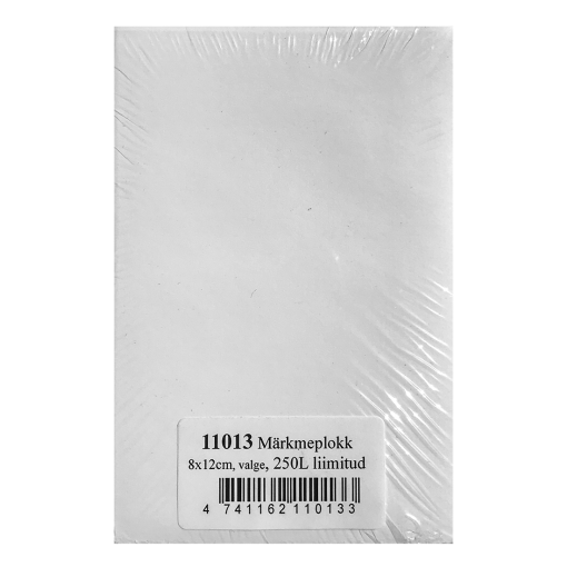 Märkmepaber 80x120 valge, liimitud 250l/pk, Sulemees