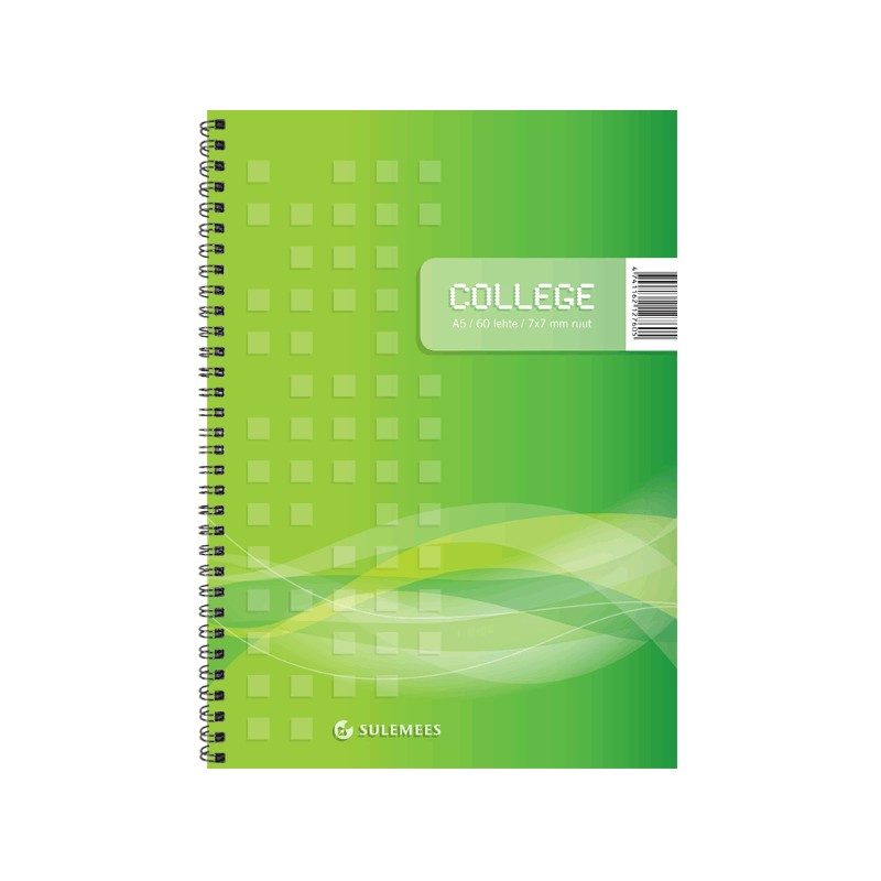 Spiraalkaustik College A5/60l 7x7 ruut, aukudeta, perforatsioonita /8