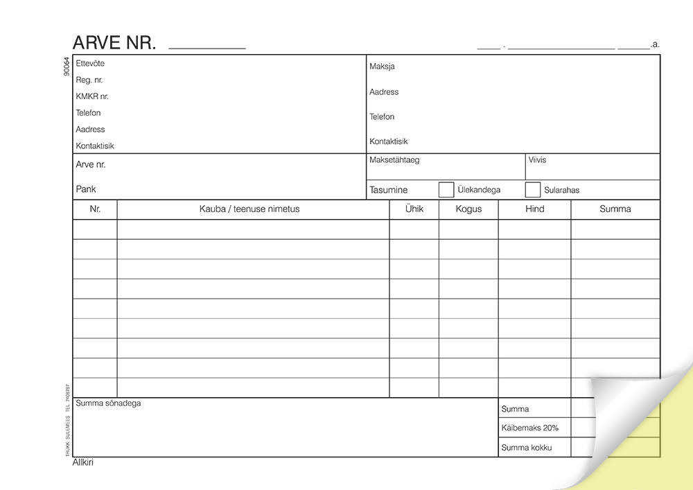 Arve A5 laiuti 2x25 lehte isekopeeruv/5