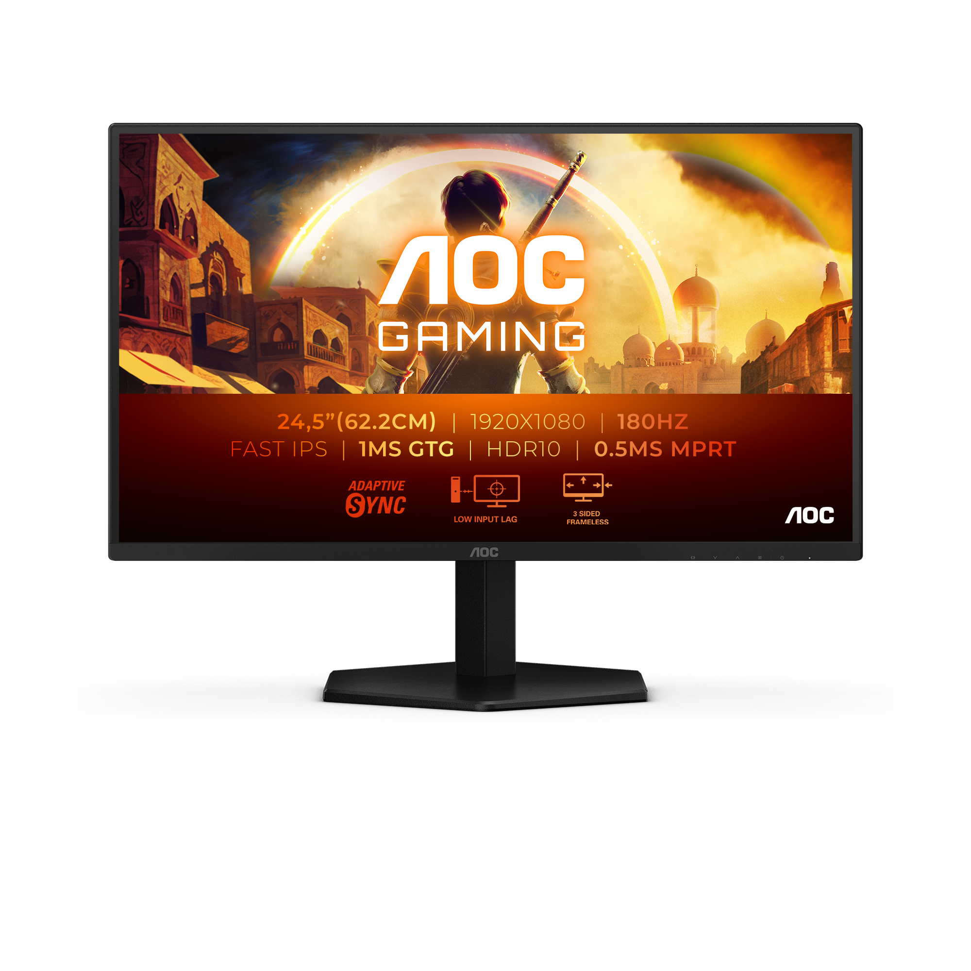 AOC 25G42E 62.2.cm (24.5“) FHD IPS Gaming Monitor 16:9 HDMI/DP 180Hz 1ms G-Sync