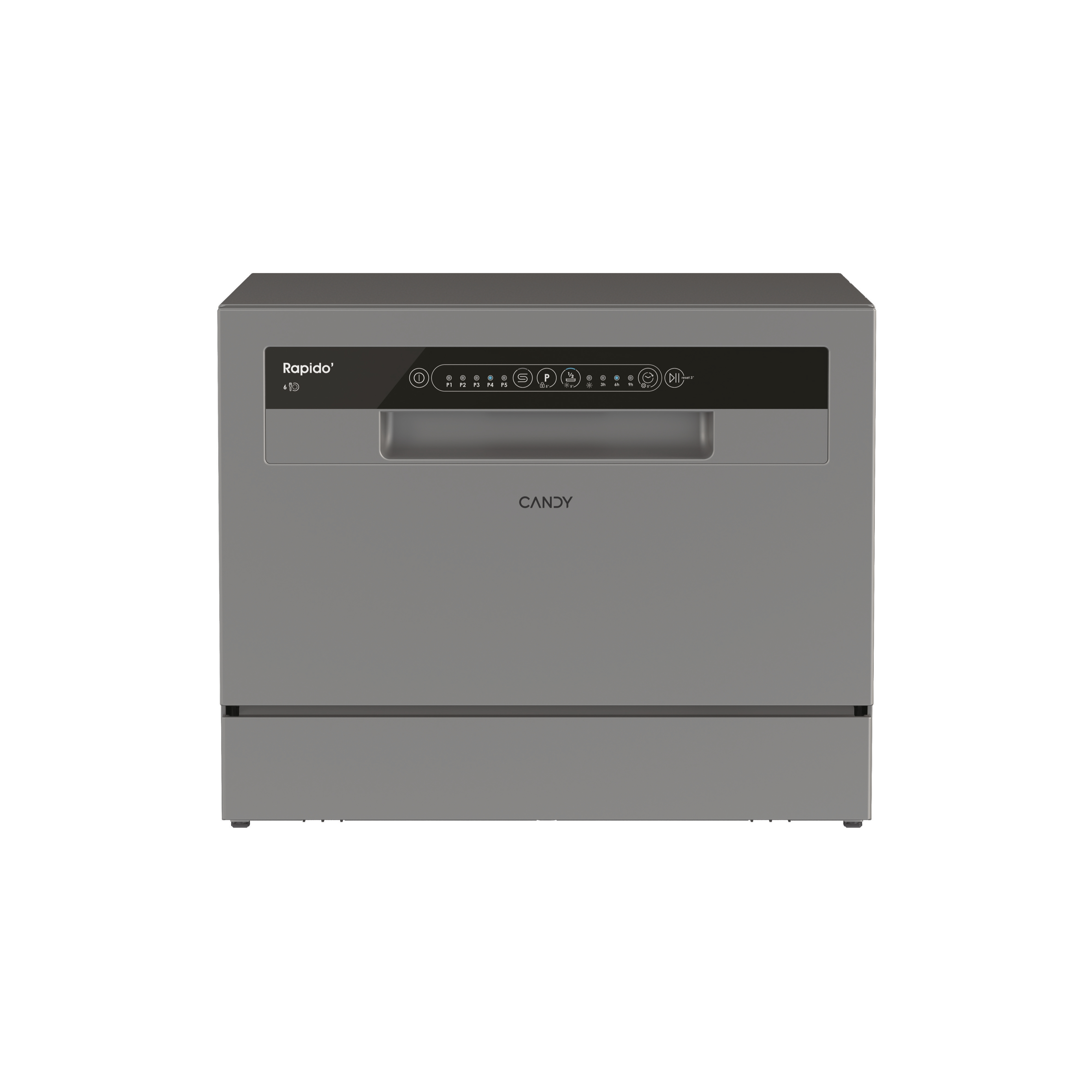 CANDY Table Top Dishwasher CP 6E51LS, Width 55 cm, Energy class E, Silver