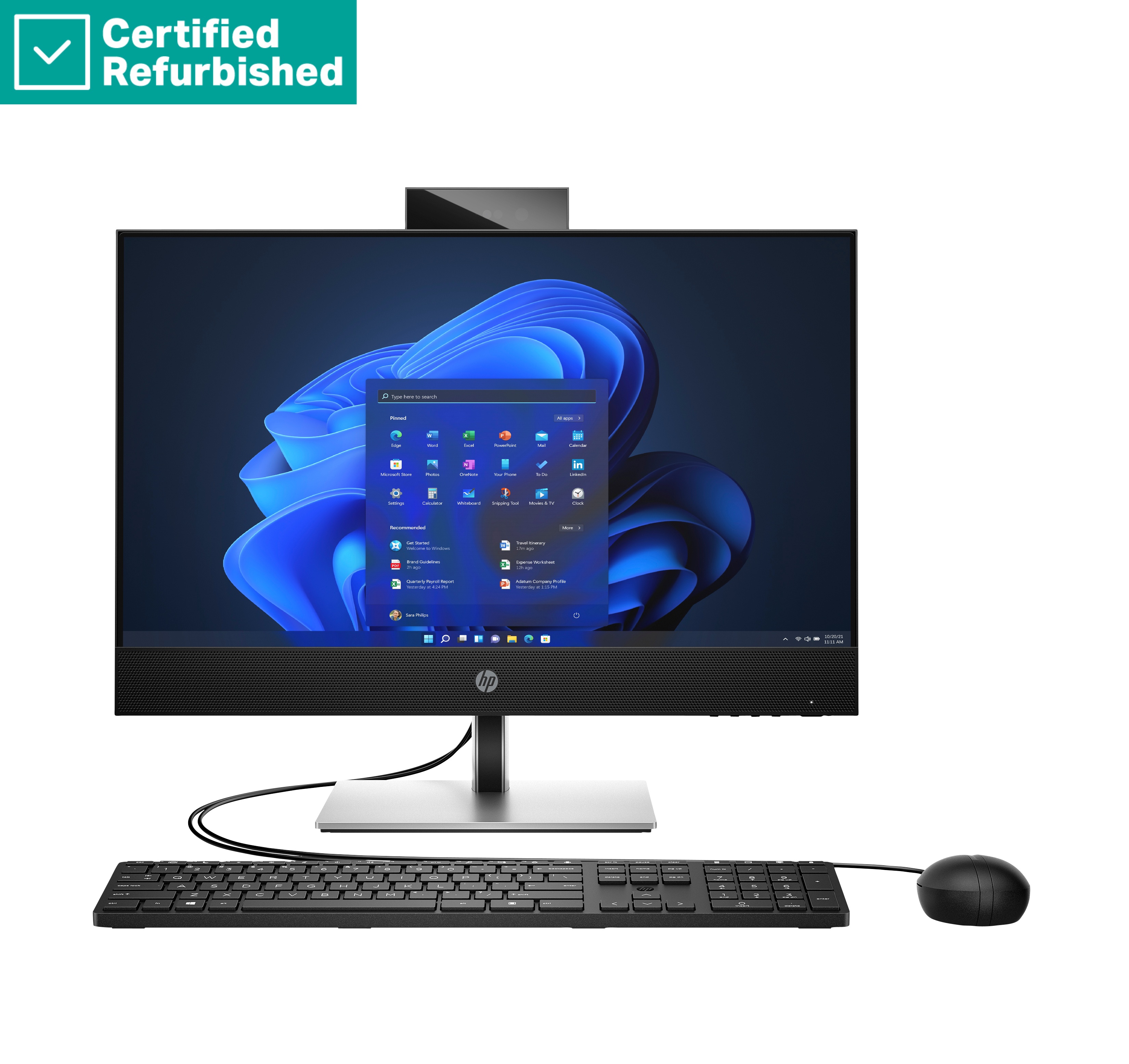 RENEW SILVER HP Pro 440 G9 AIO All-In-One - i5-14500T, 16GB, 512GB SSD, 23.8 FHD Non-Touch AG, Height Adjustable, USB Mouse, Win 11 Pro, 1 years