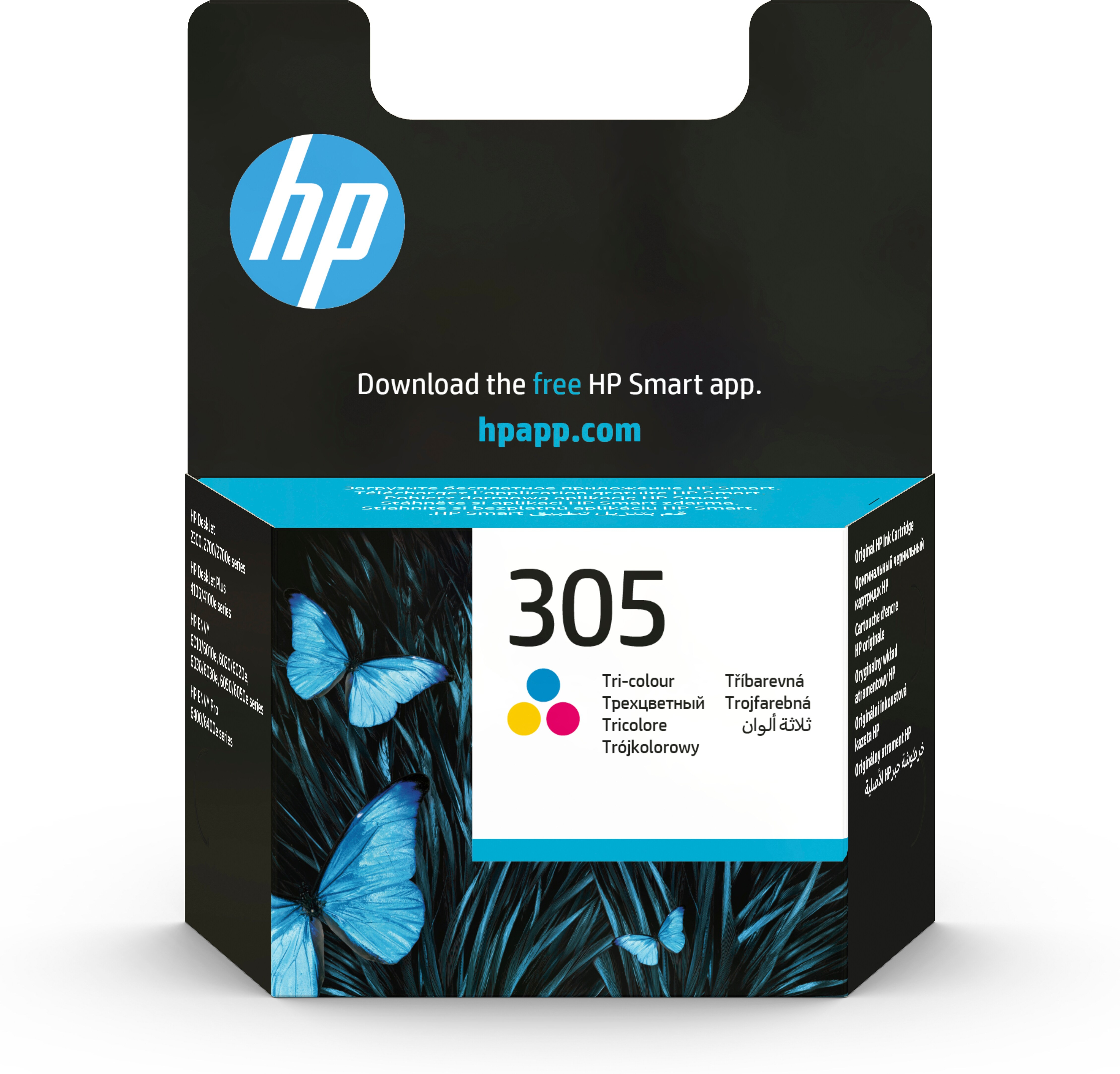 HP 305 Tri-Color Ink Cartridges, 100 pages, for HP DeskJet 2300, 2710, 2720, Plus 4100
