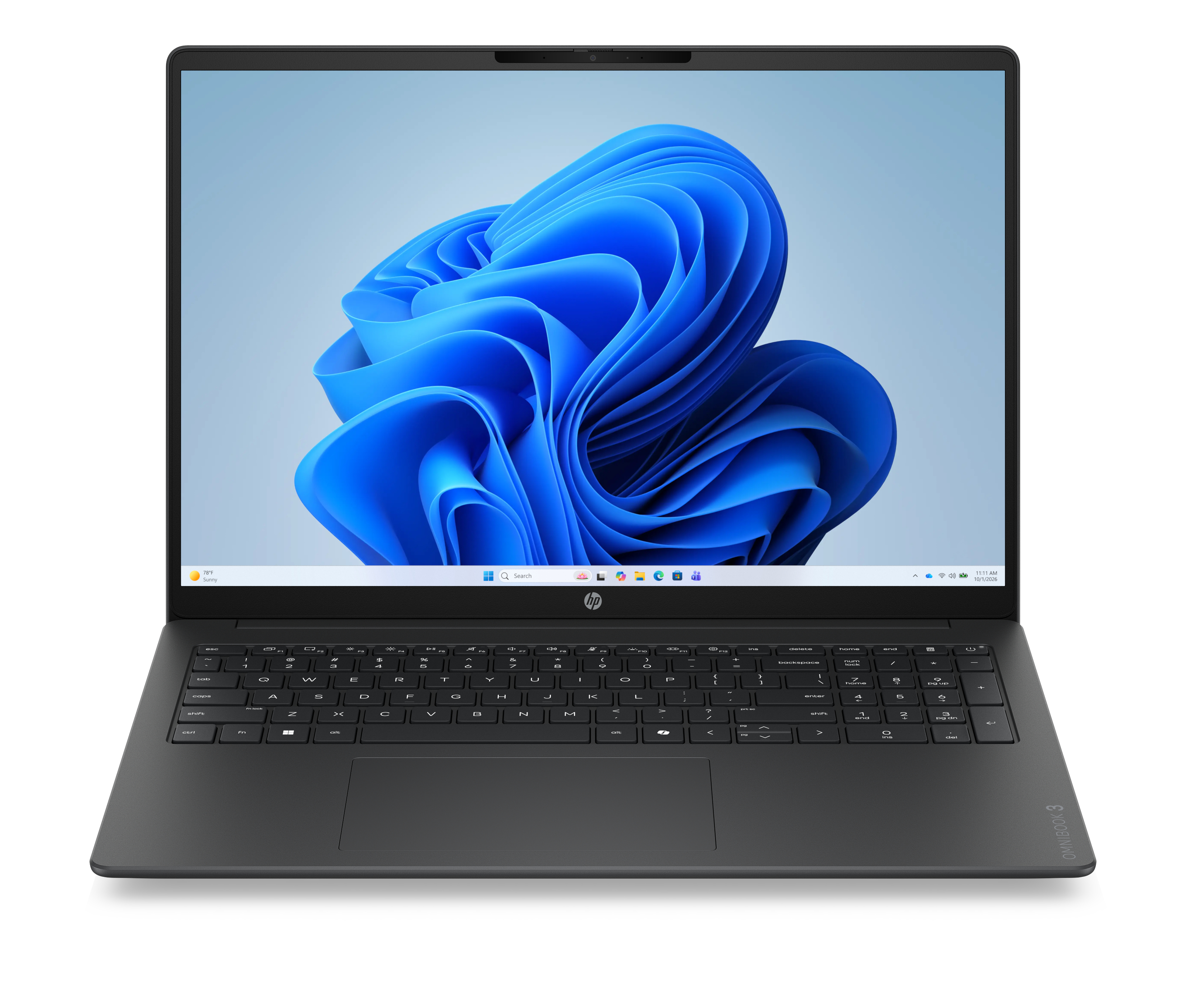HP OmniBook 3 16-by0018nyx - Ryzen 5 40, 16GB LPDDR5 5500 on-board, 256GB, AMD Radeon 610M Graphics, 16.0 2K (1920x1200) Antiglare IPS 300 nits, 1080p TNR, Not Included 45W AC Adapter, Mica Silver, Win 11 Home, 1 years