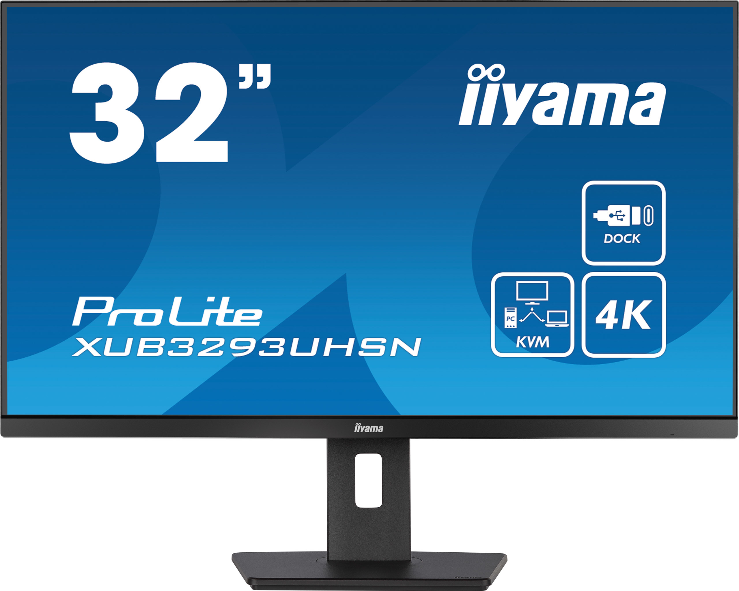 Iiyama ProLite XUB3293UHSN-B5 - LED monitor - 32' - 3840 x 2160 @60Hz (8.3 megapixel 4K UHD) - 350 cd/m² - 16:9 - 4ms - matte, black