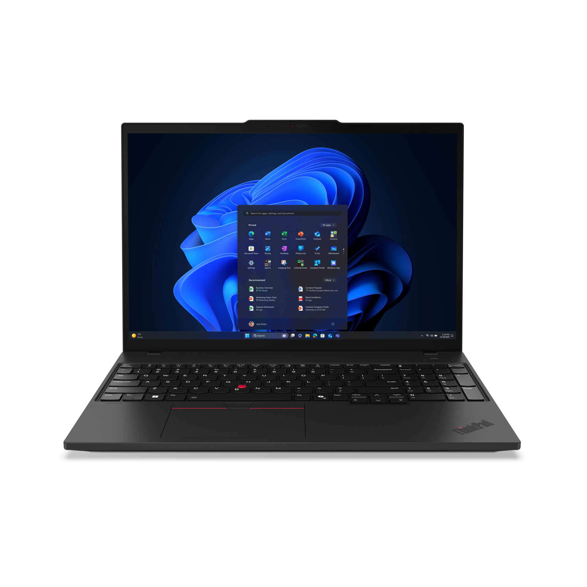 Lenovo ThinkPad T16 Gen 4 Core™ Ultra 7 255U 512GB SSD 32GB 16" WUXGA (1920x1200) IPS WIN11 Pro IR Webcam BLACK Backlit Keyboard FP Reader,1YW