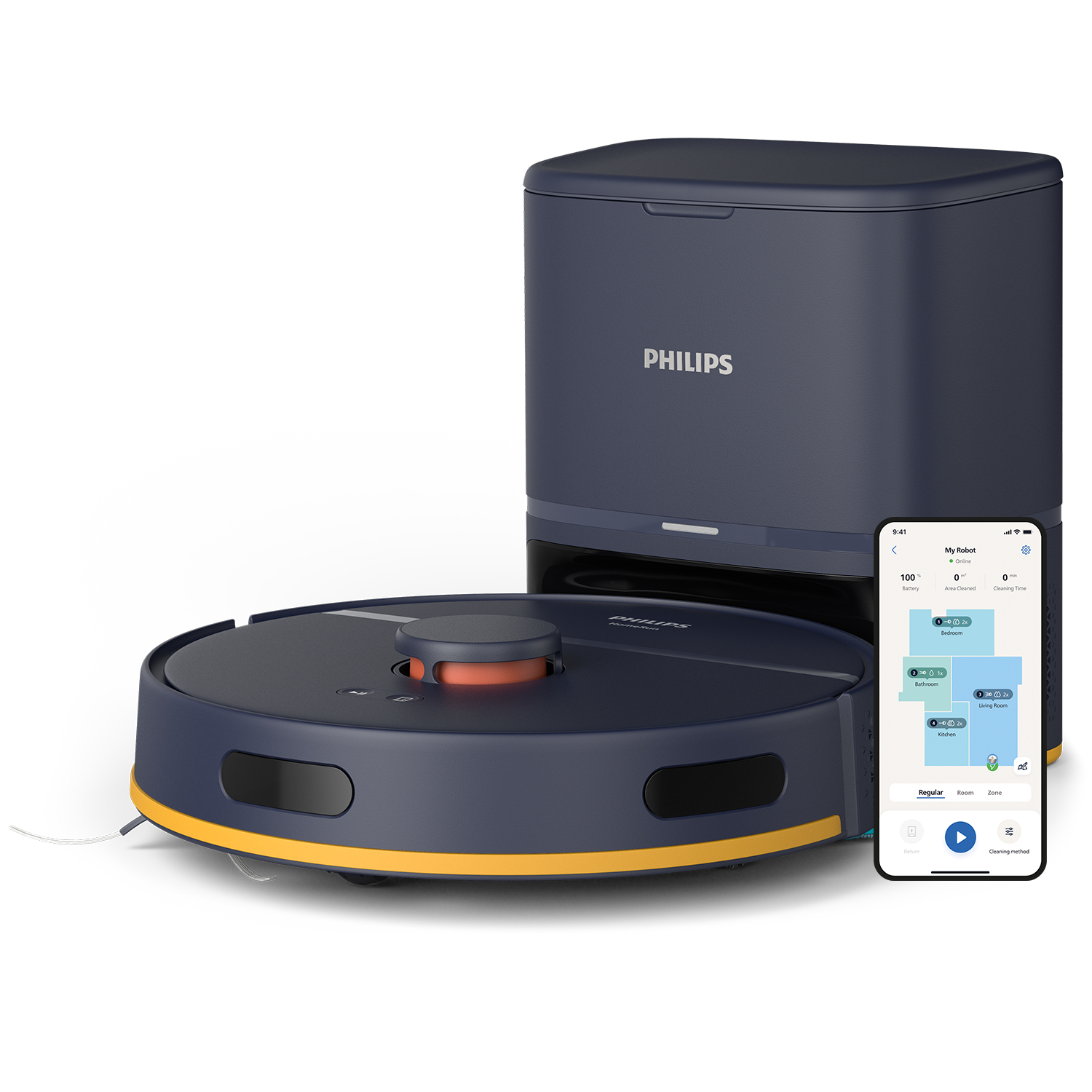 Philips HomeRun 2000 Series Aqua Wet and dry cleaning robot XU2100/15