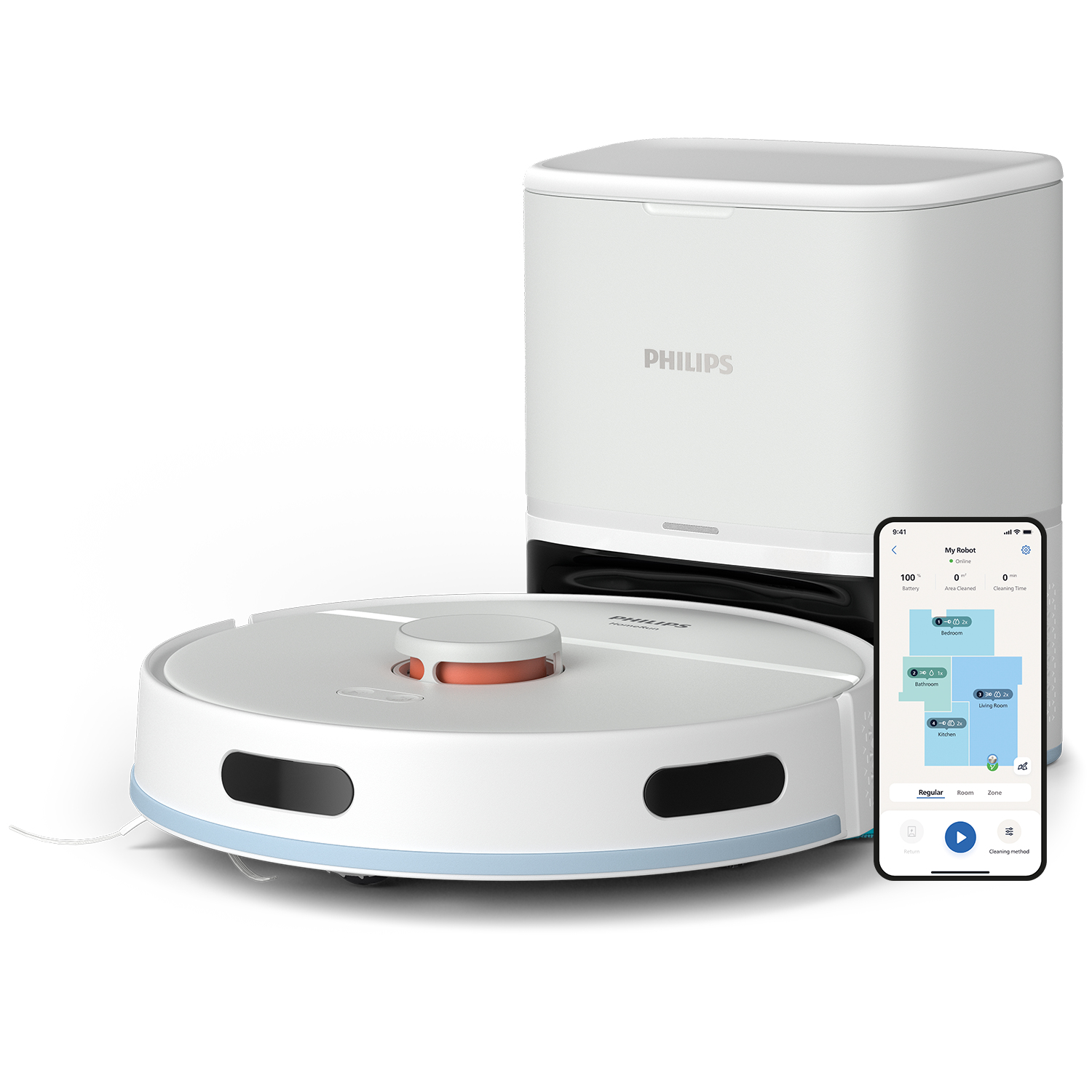 Philips HomeRun 2000 Series Aqua Wet and dry cleaning robot XU2100/25